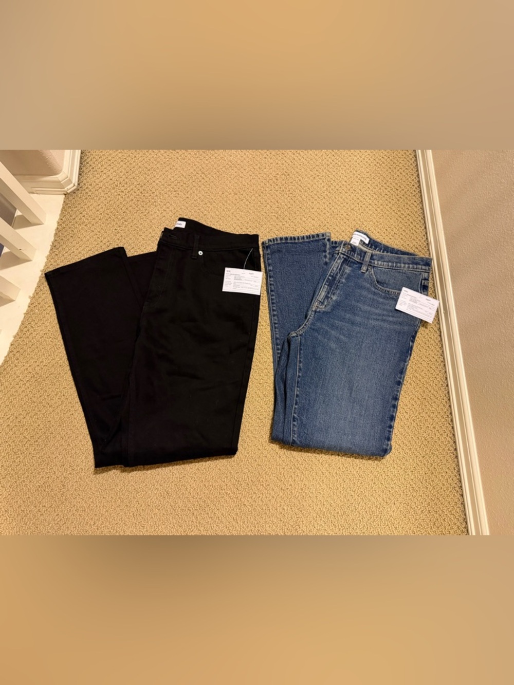 Amazon Essentials Low Stretch Slim Straight Jeans (Men’s 34Wx32L) Bundle of 2